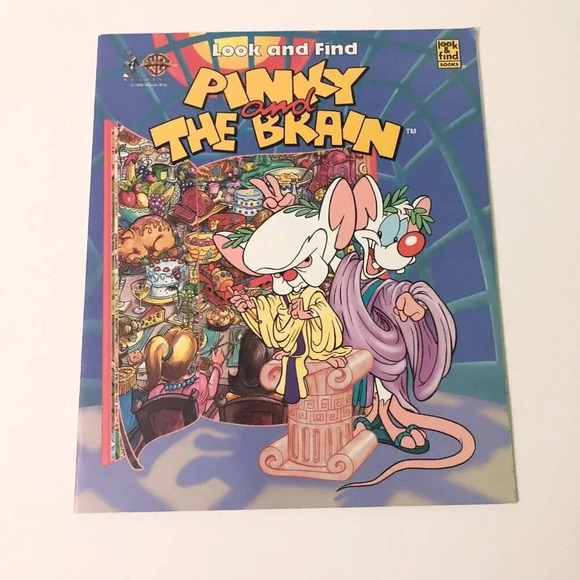 Vintage 1996 Pinky and The  Brain Look and Find Book Warner Bros Softcover - Picture 15 of 15